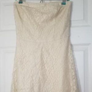 shimmery cream and gold dress